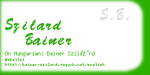 szilard bainer business card